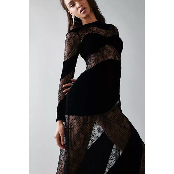For Love and Lemons Carolyn Maxi Dress in Black Small - Picture 14 of 15